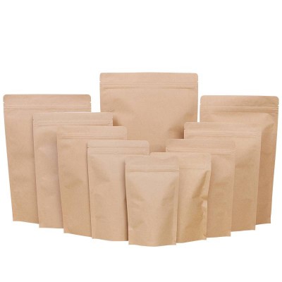 250g Foil Stand Up Ziplock Pouch Kraft Paper Bag